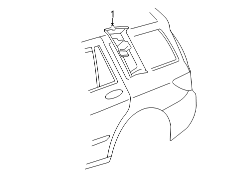 Pillar Trim Diagram for 251-690-65-25-9D86