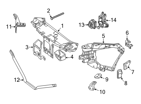 2015 Mercedes-Benz S65 AMG Radiator Support Diagram