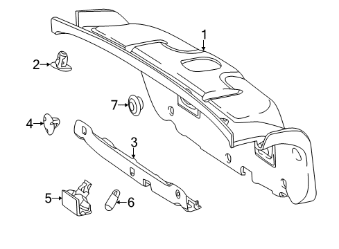 2014 Mercedes-Benz E550 Interior Trim - Trunk Lid Diagram 2