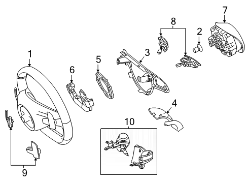 Center Cover Diagram for 099-464-33-00-8U25