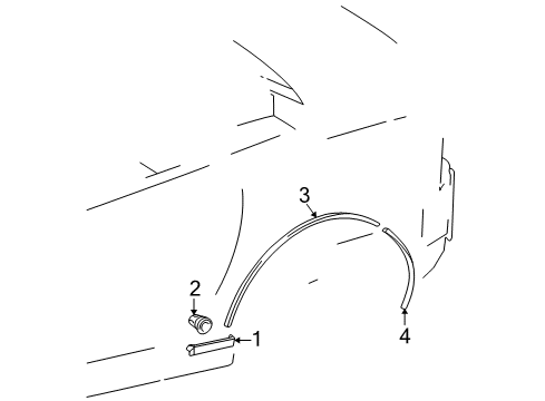 2004 Mercedes-Benz SLK320 Exterior Trim - Quarter Panel Diagram