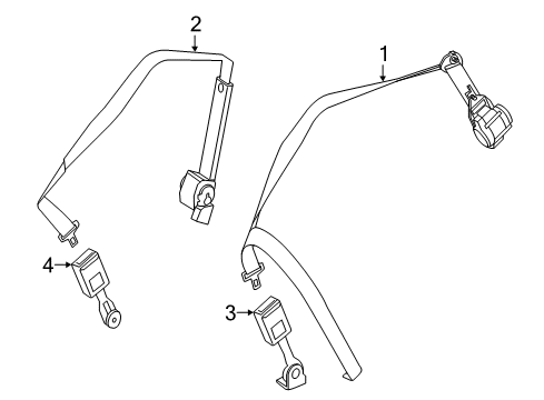 2016 Mercedes-Benz GLE400 Rear Seat Belts