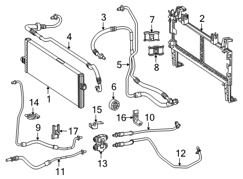 Cooler Line Diagram for 166-500-44-72