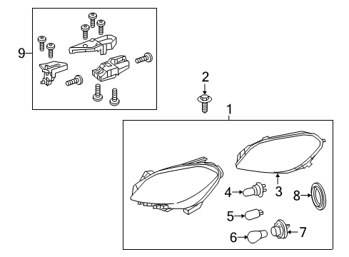 2017 Mercedes-Benz B250e Bulbs Diagram 3