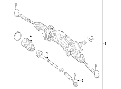 2022 Mercedes-Benz E450 Steering Column & Wheel, Steering Gear & Linkage Diagram 6