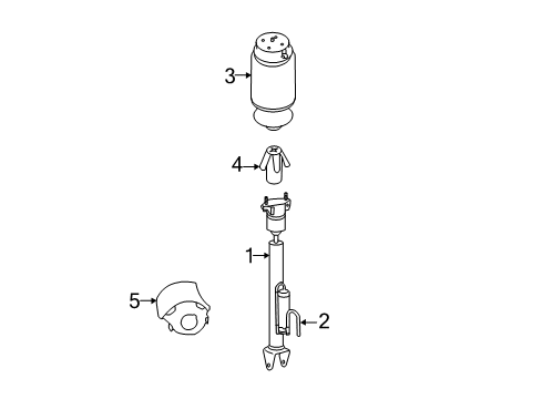 2011 Mercedes-Benz ML450 Shocks & Components - Rear Diagram