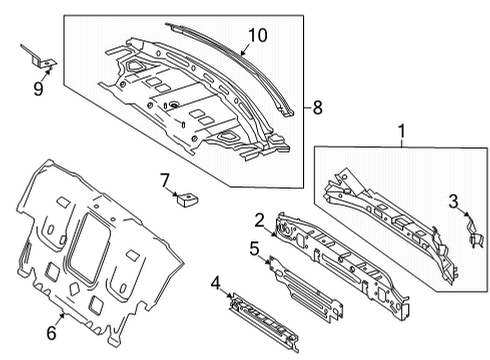 2022 Mercedes-Benz S580 Rear Body Diagram