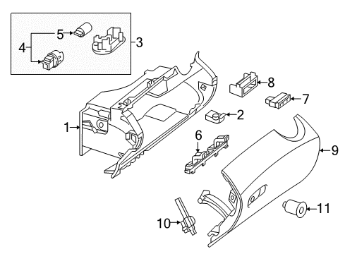 2021 Mercedes-Benz C63 AMG S Glove Box Diagram 1