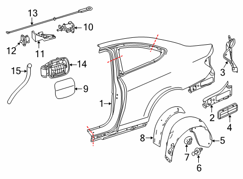 2015 Mercedes-Benz C250 Fuel Door, Electrical Diagram