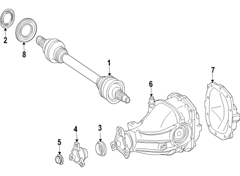 2016 Mercedes-Benz C450 AMG Rear Axle Shafts & Differential Diagram