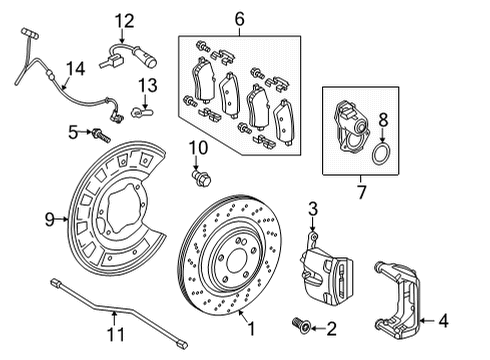 2023 Mercedes-Benz AMG GT 63 Brake Components Diagram 2