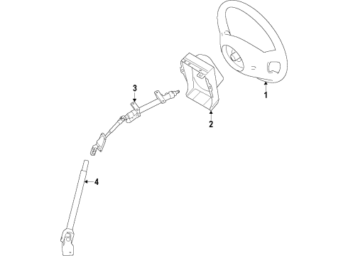 2015 Mercedes-Benz Sprinter 2500 Steering Column & Wheel, Steering Gear & Linkage Diagram 1