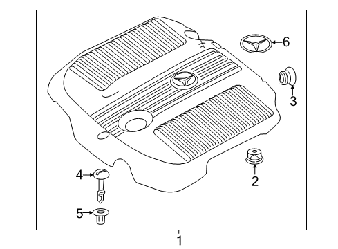 2013 Mercedes-Benz GLK250 Engine Appearance Cover Diagram