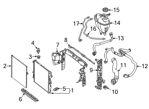 Lower Hose Diagram for 222-501-66-84