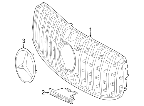 2024 Mercedes-Benz GLS63 AMG Grille & Components