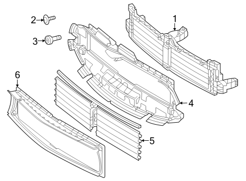 2021 Mercedes-Benz CLA35 AMG Radiator Support Components