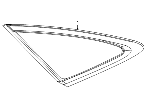 Quarter Glass Diagram for 167-670-62-00