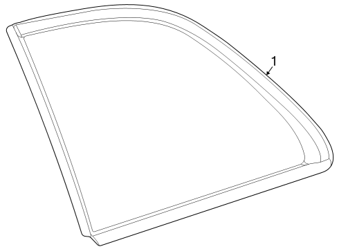 2023 Mercedes-Benz EQB 350 Glass & Hardware - Quarter Panel