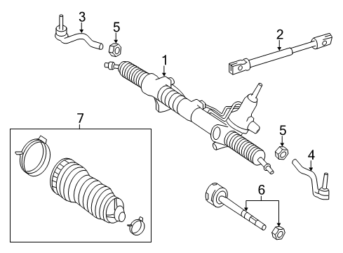 2012 Mercedes-Benz R350 Steering Column & Wheel, Steering Gear & Linkage Diagram 3