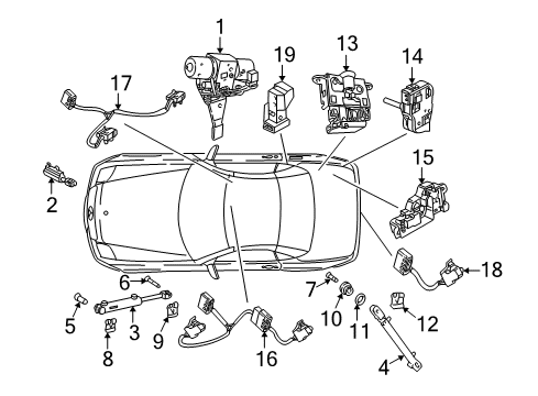 2003 Mercedes-Benz SLK320 Motor & Components Diagram