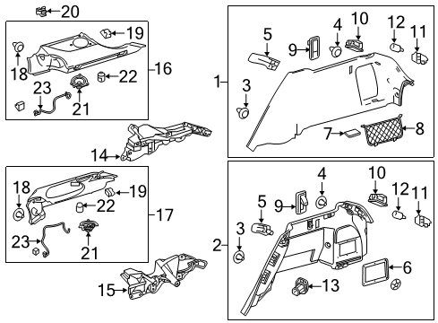 Front Door Speaker Diagram for 231-820-16-02-64