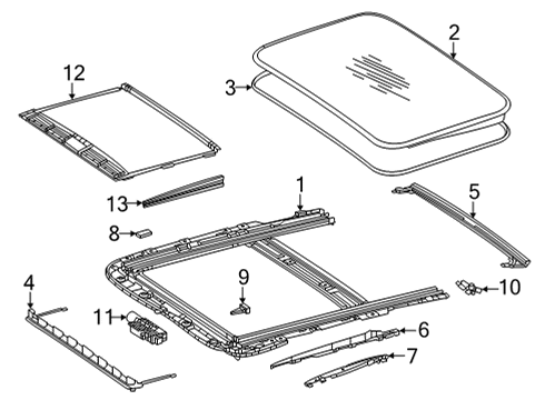 2020 Mercedes-Benz C63 AMG Sunroof, Body Diagram 3