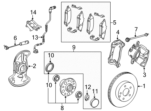 2012 Mercedes-Benz SLK250 Anti-Lock Brakes Diagram 2