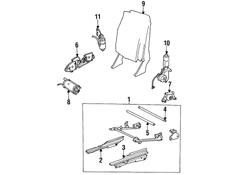 1990 Mercedes-Benz 300D Tracks & Components Diagram 1