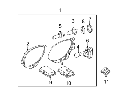 2008 Mercedes-Benz R320 Headlamps, Headlamp Washers/Wipers