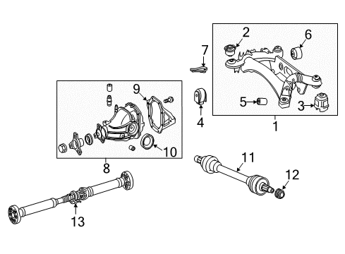 2012 Mercedes-Benz CLS550 Axle & Differential - Rear