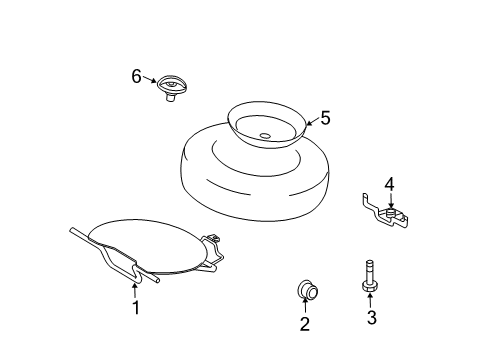 2003 Mercedes-Benz ML320 Spare Tire Carrier Diagram