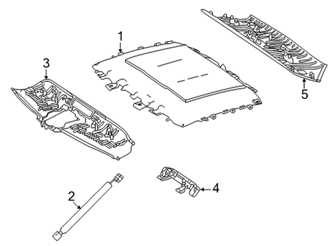 Headliner Diagram for 190-690-42-00-9H93