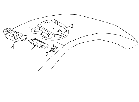 2004 Mercedes-Benz SL600 Interior Trim - Roof Diagram