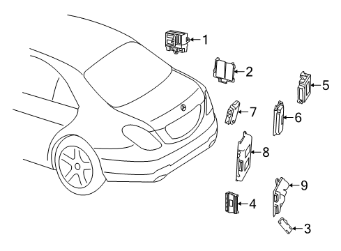 2020 Mercedes-Benz S560 Cruise Control Diagram 1