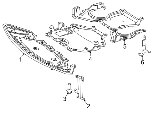 2013 Mercedes-Benz GLK350 Splash Shields Diagram