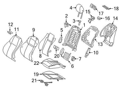 DRIVER SEAT CUSHION Diagram for 463-910-26-09-5F28