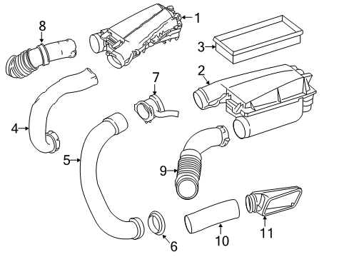 2016 Mercedes-Benz G63 AMG Air Intake Diagram