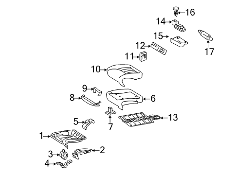 2012 Mercedes-Benz R350 Front Seat Components Diagram 2