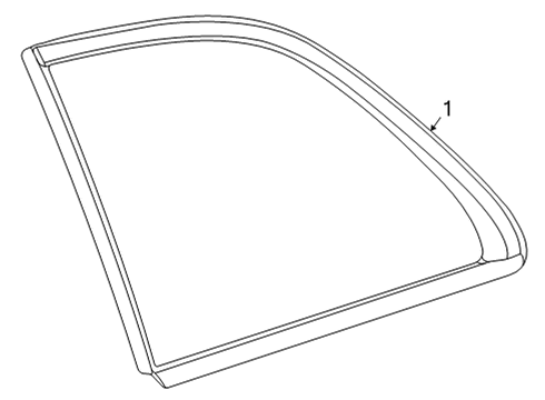 2022 Mercedes-Benz GLB250 Glass & Hardware - Quarter Panel Diagram