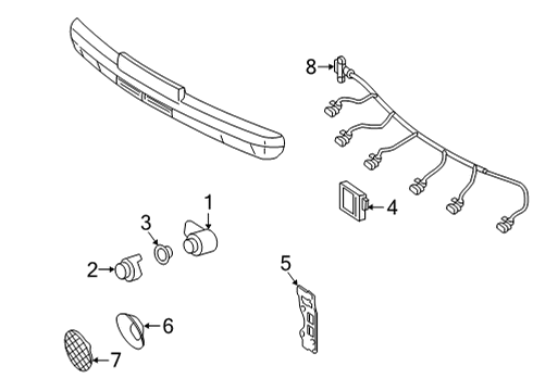 2014 Mercedes-Benz G550 Parking Aid Diagram 2