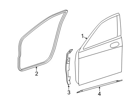 2019 Mercedes-Benz S65 AMG Front Door, Body Diagram