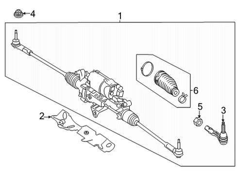 2021 Mercedes-Benz S580 Steering Column & Wheel, Steering Gear & Linkage Diagram 4