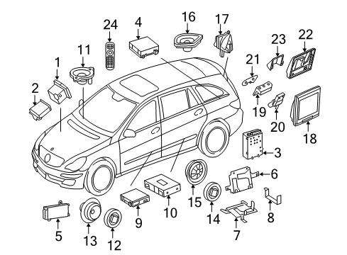 Front Door Speaker Diagram for 251-820-02-02