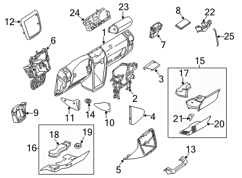 2017 Mercedes-Benz G63 AMG Instrument Panel Diagram