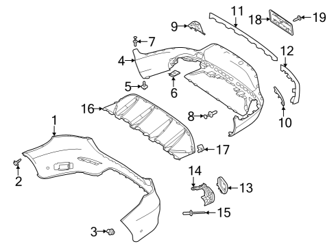 2021 Mercedes-Benz GLC63 AMG Bumper & Components - Rear Diagram 5