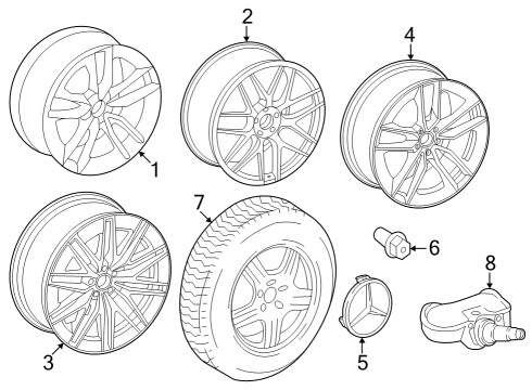 2021 Mercedes-Benz GLE53 AMG Wheels Diagram 5