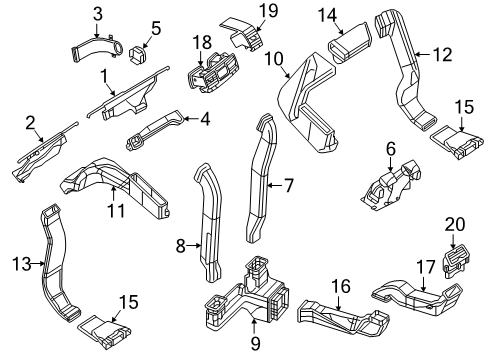 2013 Mercedes-Benz G550 Ducts Diagram