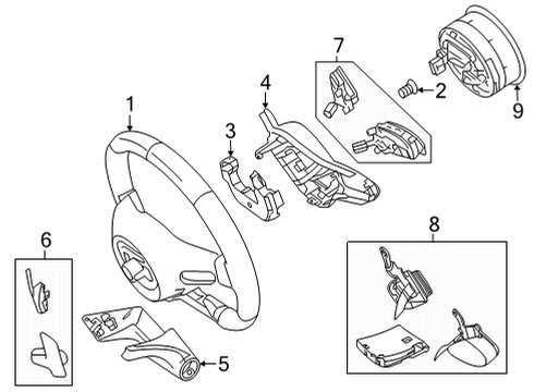 2023 Mercedes-Benz CLA45 AMG Steering Column & Wheel, Steering Gear & Linkage Diagram 4