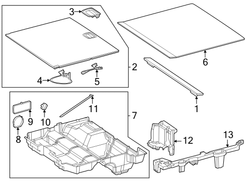 Rear Pillar Trim Fastener Diagram for 000-991-80-02