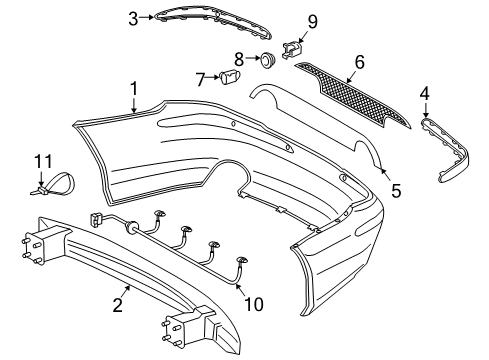 Molding Diagram for 230-885-16-21-5345